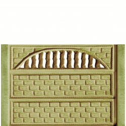 Gard beton Baroc 6 cu stâlpi simpli 1,5 m-1