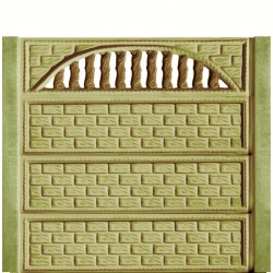 Gard beton Baroc 6 cu stâlpi simpli 2 m-1