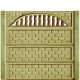 Gard beton Baroc 6 cu stâlpi simpli 2 m
