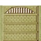 Gard beton Baroc 6 stâlpi cu model piatră 2 m