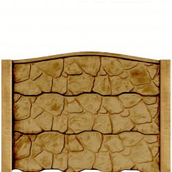 Gard beton Bizantin 1 cu stâlpi simpli 1,6 m-1