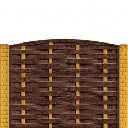 Gard beton Celtic 1 stâlpi cu model cărămidă 1,6 m-1