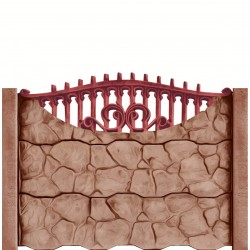 Gard beton Gotic 1 cu stâlpi simpli 1,6 m-2