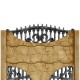 Gard beton Gotic 3 cu stâlpi simpli 1,6 m