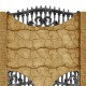 Gard beton Gotic 3 stâlpi cu model piatră 2,1 m