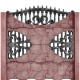 Gard beton Gotic 4 cu stâlpi simpli 2,1 m