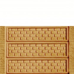 Gard beton Industrial Baroc stâlpi cu model piatră 1,5 m-1