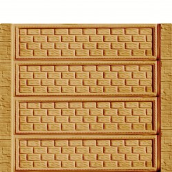 Gard beton Industrial Baroc stâlpi cu model piatră 2 m-1