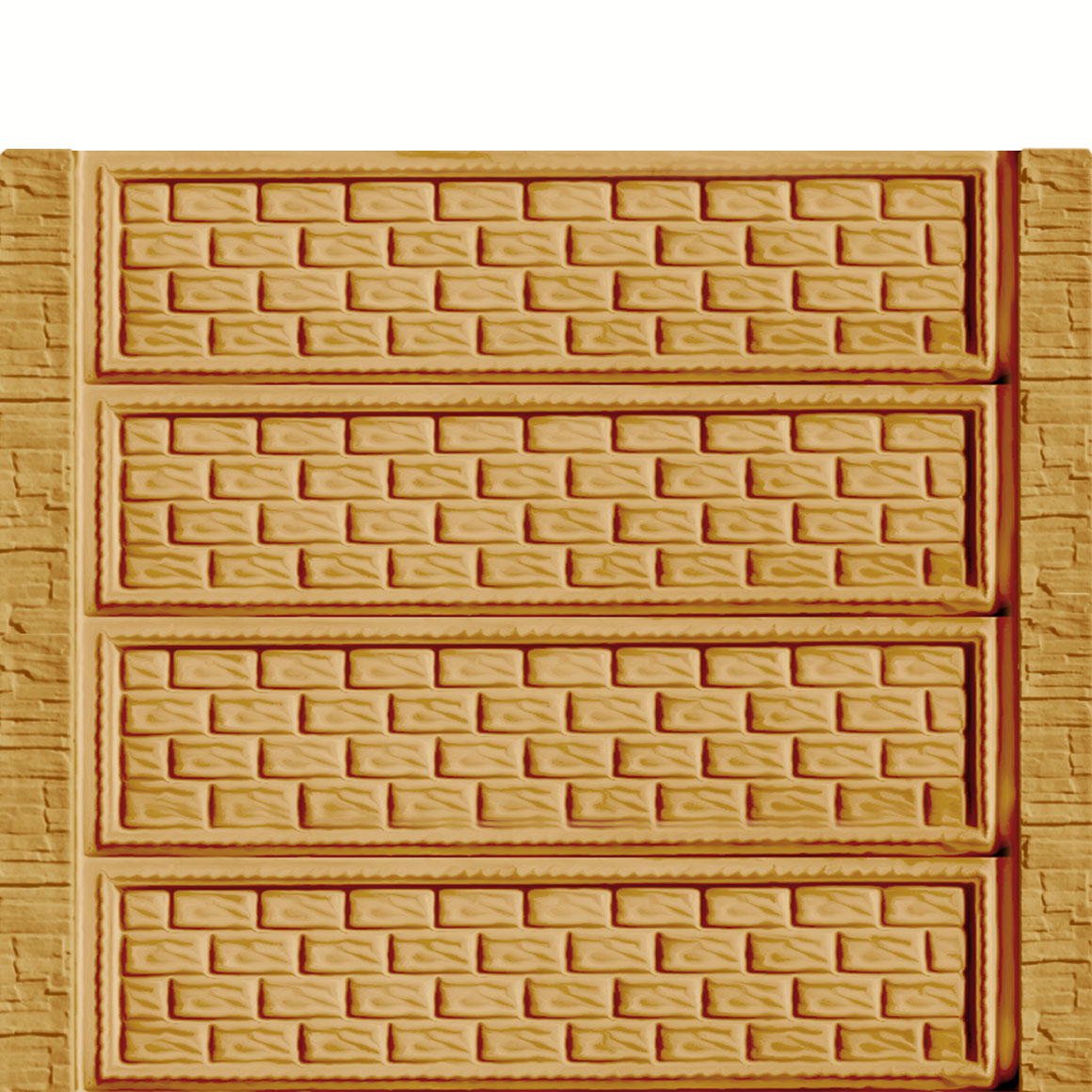 Gard beton Industrial Baroc stâlpi cu model piatră 2 m