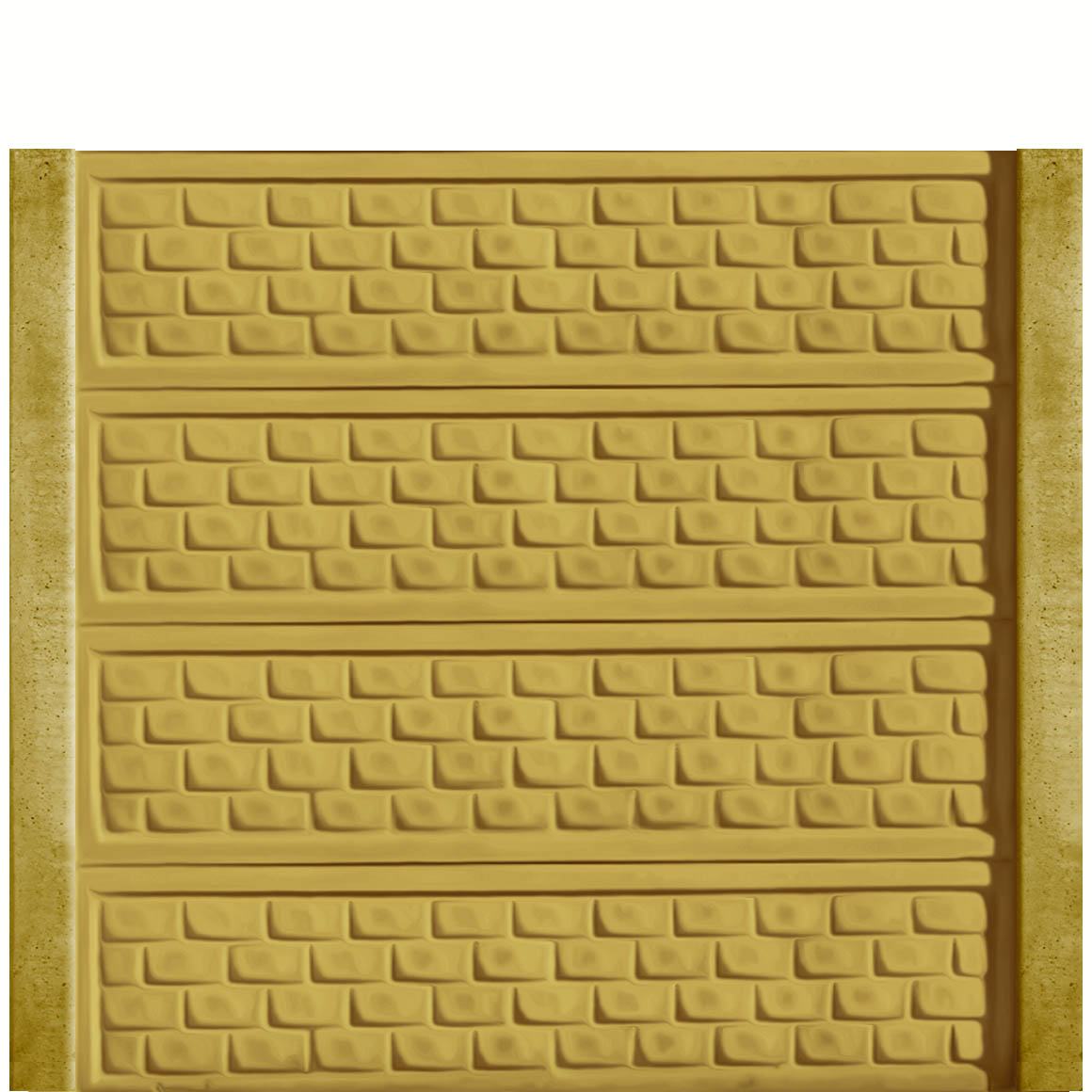 Gard beton Industrial Troian cu stâlpi simpli 2 m