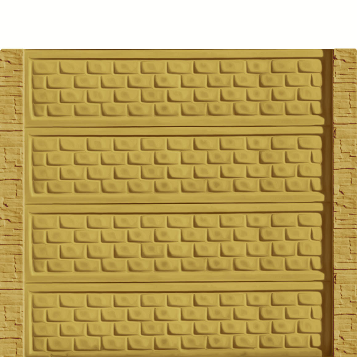 Gard beton Industrial Troian stâlpi cu model piatră 2 m