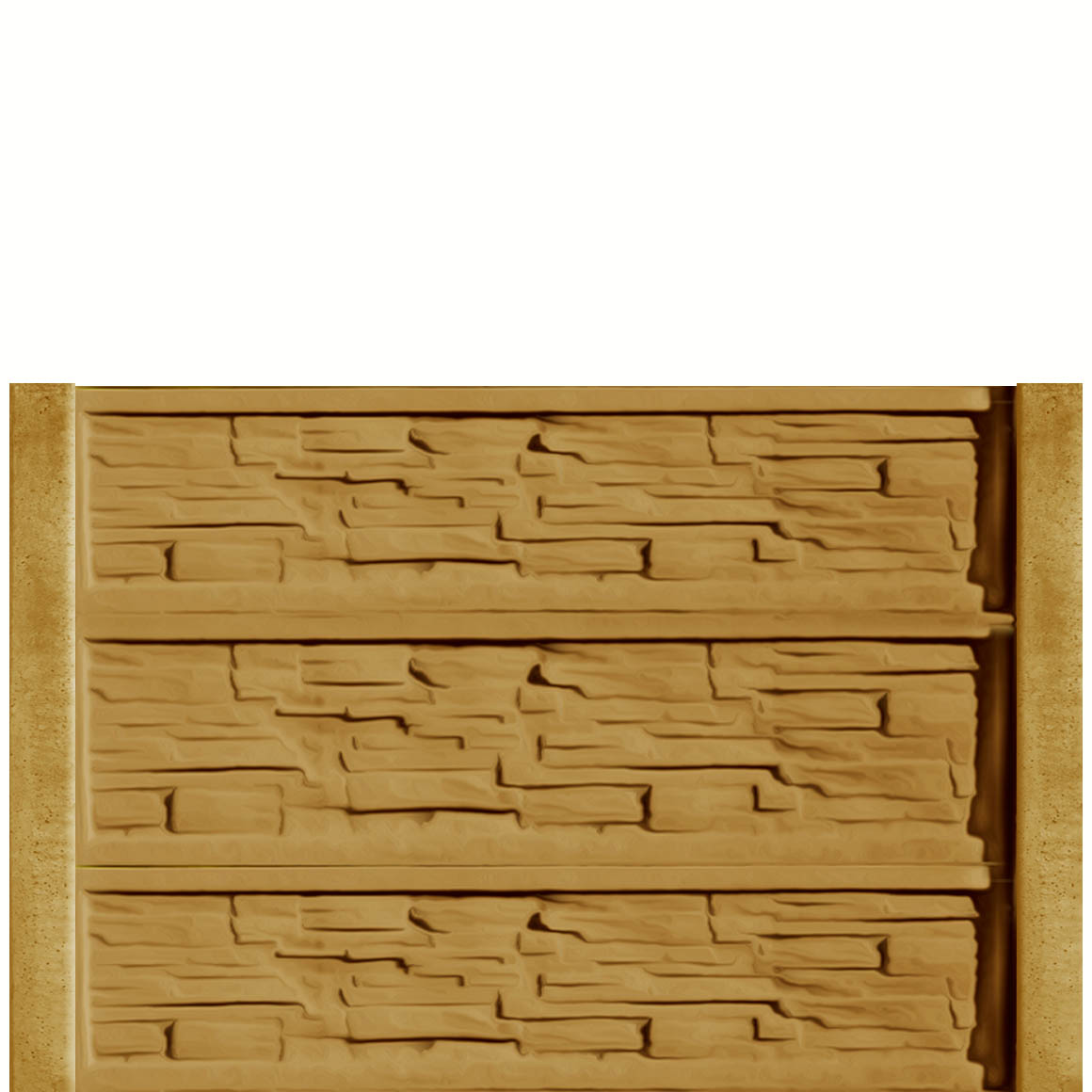 Gard beton Industrial Victorian cu stâlpi simpli 1,5 m