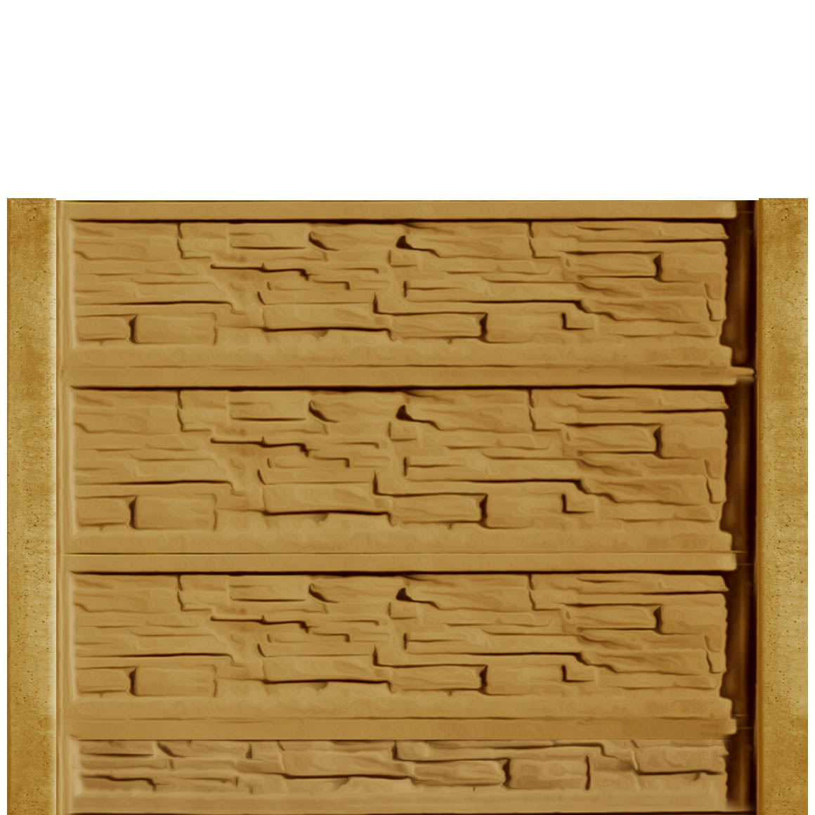 Gard beton Industrial Victorian cu stâlpi simpli 1,75 m