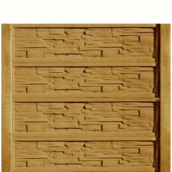 Gard beton Industrial Victorian cu stâlpi simpli 2 m-1