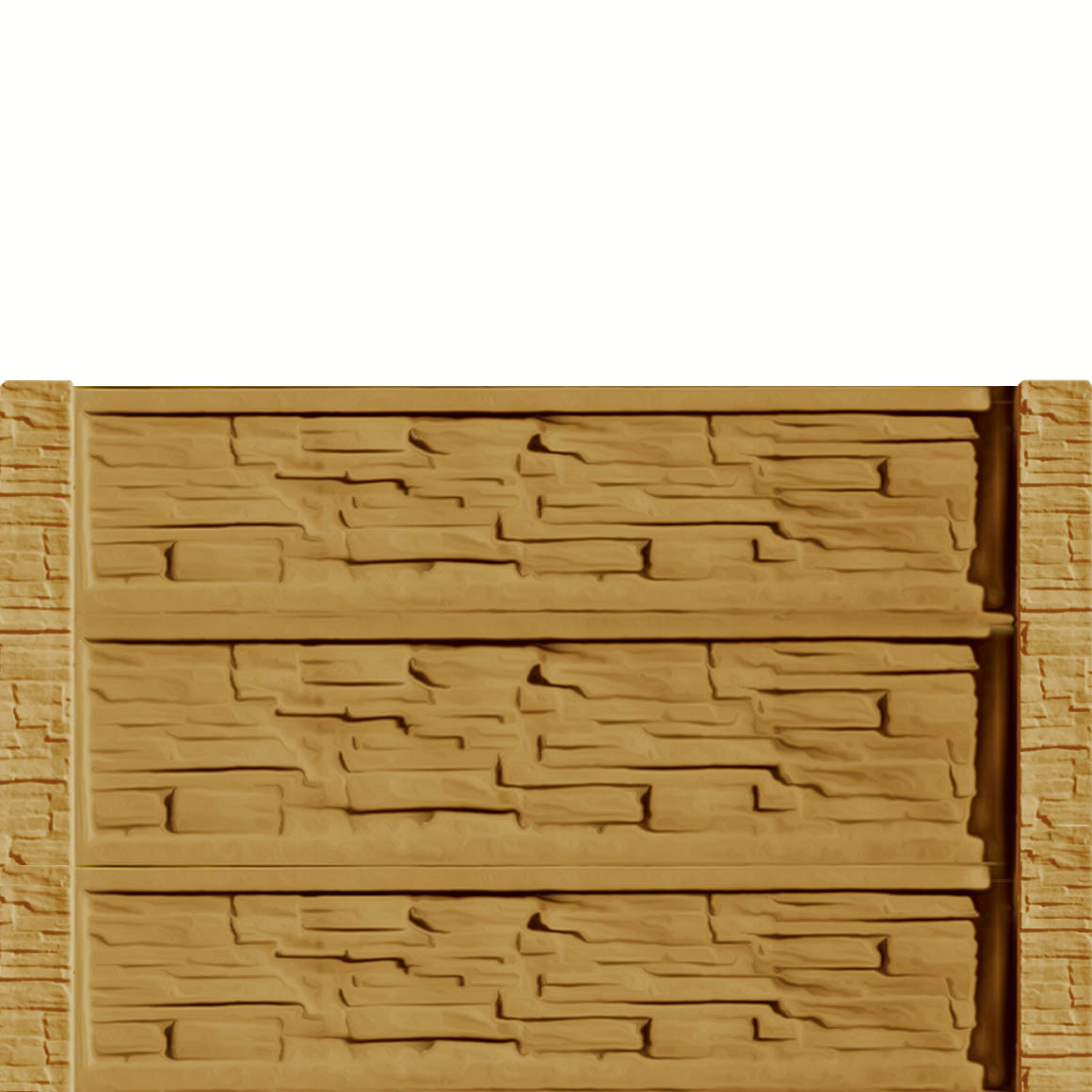 Gard beton Industrial Victorian stâlpi cu model piatră 1,5 m
