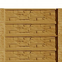 Gard beton Industrial Victorian stâlpi cu model piatră 2 m-1