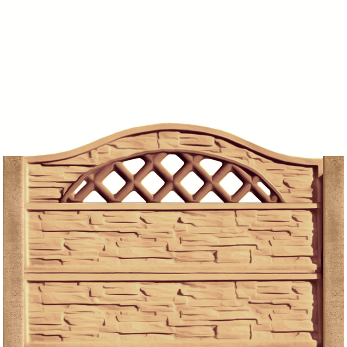 Gard beton Normand 1 stâlpi simpli 1,5 m