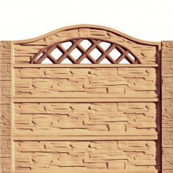 Gard beton Normand 1 stâlpi cu model piatră 2 m-1