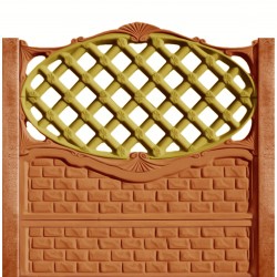 Gard beton Persan 2 cu stâlpi simpli 2,1 m-1