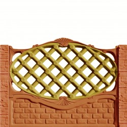 Gard beton Persan 2 stâlpi cu model piatră 1,6 m-1