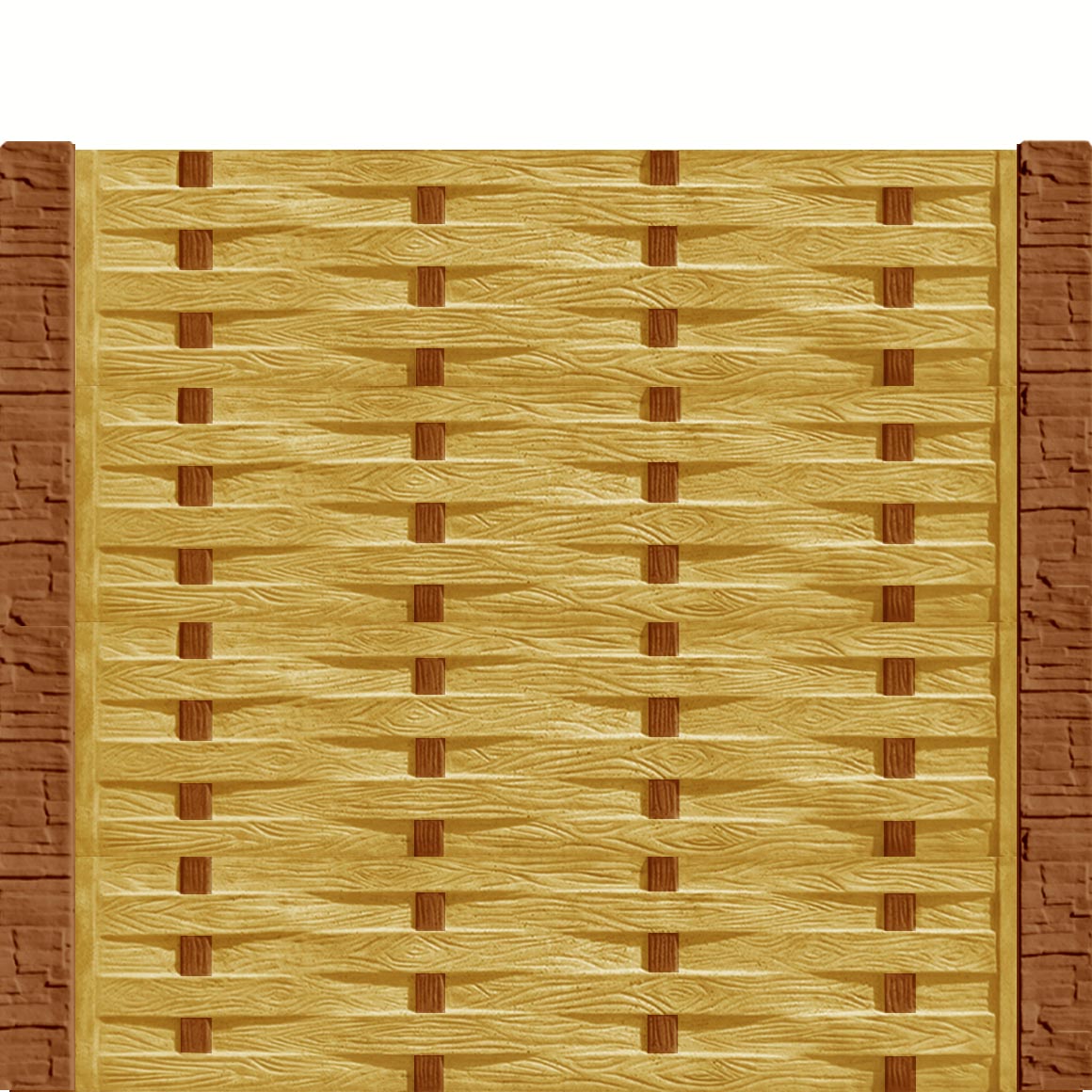 Gard beton Industrial Saxon stâlpi cu model piatră 2 m