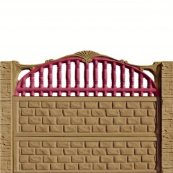Gard beton Spartan 1 stâlpi cu model piatră 1,6 m-1