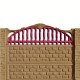 Gard beton Spartan 1 stâlpi cu model piatră 1,6 m