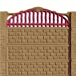 Gard beton Spartan 1 stâlpi cu model piatră 2,1 m-1
