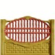 Gard beton Spartan 2 cu stâlpi simpli 1,6 m