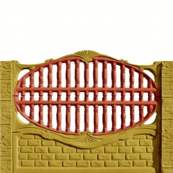Gard beton Spartan 2 stâlpi cu model piatră 1,6 m-1
