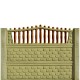 Gard beton Troian 1 cu stâlpi simpli 1,5 m