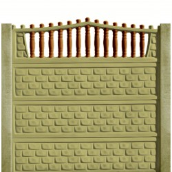 Gard beton Troian 1 cu stâlpi simpli 2 m-1