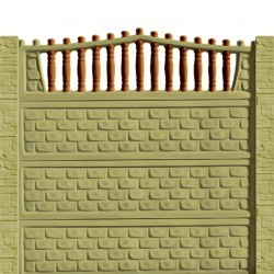 Gard beton Troian 1 stâlpi cu model piatră 2 m-1