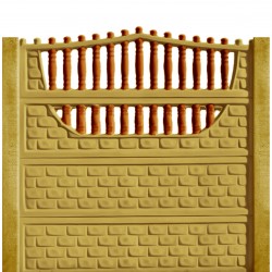 Gard beton Troian 2 cu stâlpi simpli 2 m-1