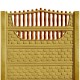 Gard beton Troian 2 cu stâlpi simpli 2 m