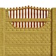 Gard beton Troian 2 stâlpi cu model piatră 2 m
