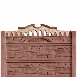 Gard beton Victorian 1 cu stâlpi simpli 1,6 m-1
