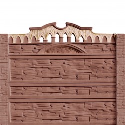 Gard beton Victorian 1 stâlpi cu model piatră 1,85 m-1