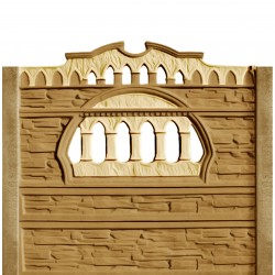 Gard beton Victorian 2 cu stâlpi simpli 1,95 m-2