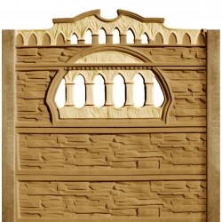 Gard beton Victorian 2 cu stâlpi simpli 2,2 m-2