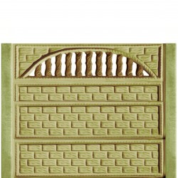 Gard beton Baroc 6 cu stâlpi simpli 1,75 m-1