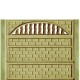 Gard beton Baroc 6 cu stâlpi simpli 1,75 m