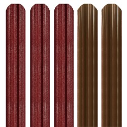 Șipcă metalică gard Lucius 0,5 mm x 11,5 cm Vișiniu supermat (RAL 3005) + CADOU Șuruburi-2