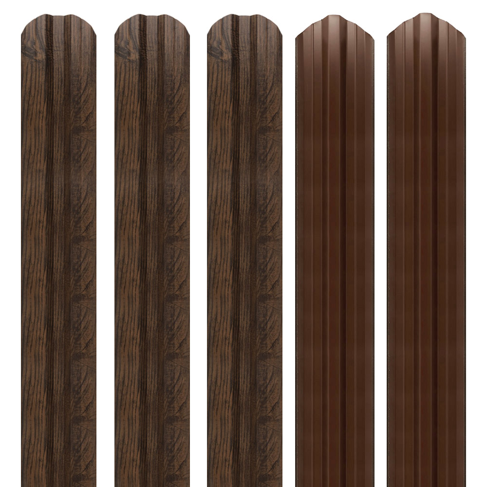 Șipcă metalică gard Lucius 0,4 mm x 11,5 cm Nuc multi-gloss + CADOU Șuruburi