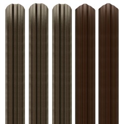 Șipcă metalică gard Lucius 0,45 mm x 11,5 cm Maro închis mat (RAL 8019) spate, lucios față + CADOU Șuruburi-2