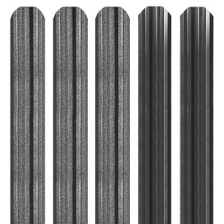 Șipcă metalică gard Lucius 0,5 mm x 11,5 cm Gri supermat (RAL 7024) + CADOU Șuruburi-2