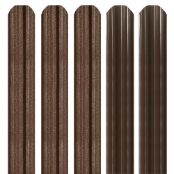 Șipcă metalică gard Lucius 0,5 mm x 11,5 cm Maro supermat (RAL 8019) + CADOU Șuruburi-2