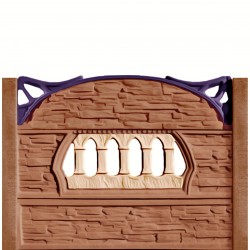 Gard beton Viking 2 cu stâlpi simpli 1,6 m-1