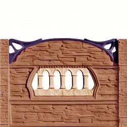 Gard beton Viking 2 stâlpi cu model piatră 1,6 m-1
