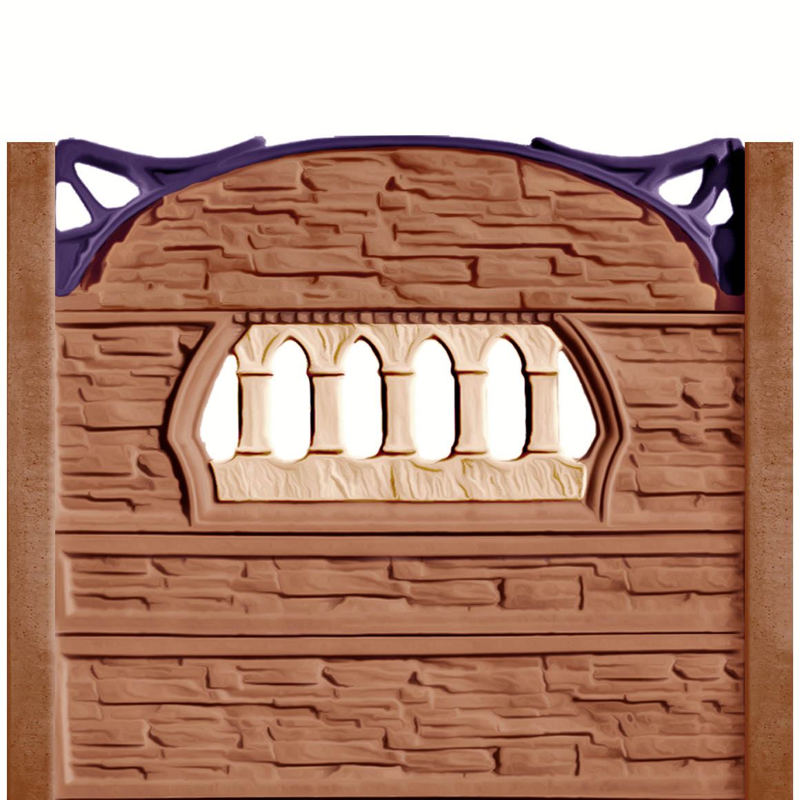 Gard beton Viking 2 cu stâlpi simpli 1,85 m